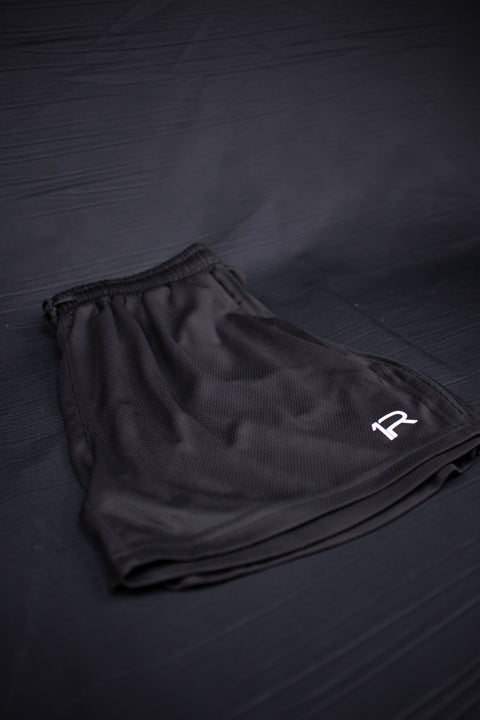 Black Mesh Shorts