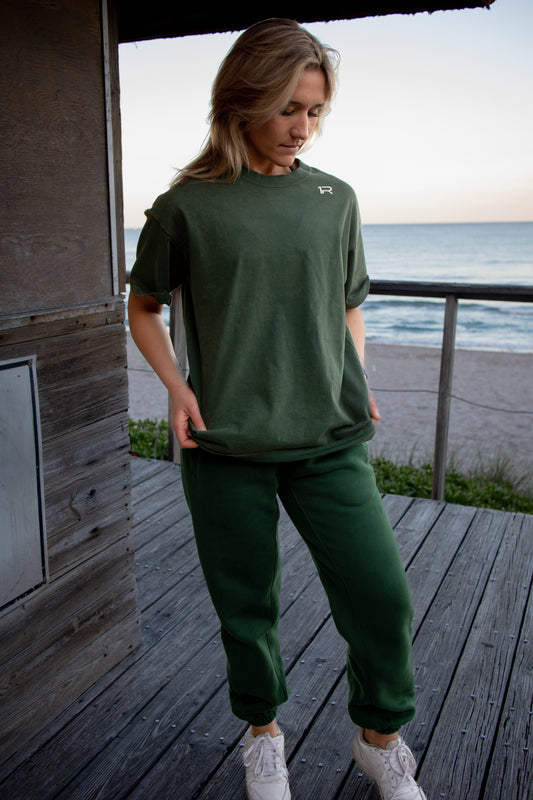 Green Washed Oversized Tee